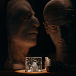 Cœur de pierre et d’eau II (verre) - Atelier de Moulage des MRAH – Bruxelles (2023) - © Candice Athenais